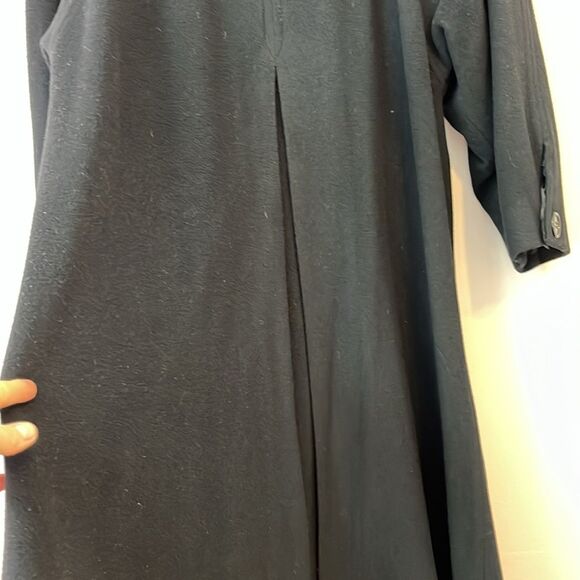 Vintage Joseph the Furrier Regency Cashmere Swing Coat Wool 80s 90s Black Sz 4 - Picture 7 of 11